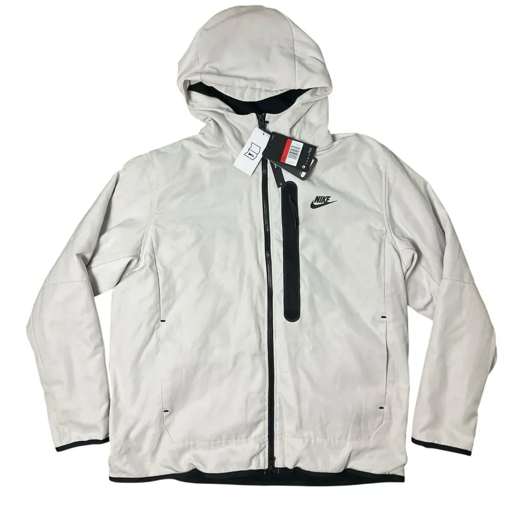 Nike Jacket Mens L White Tech Essentials Zip Repel Insulated Hooded CU4485-203‎